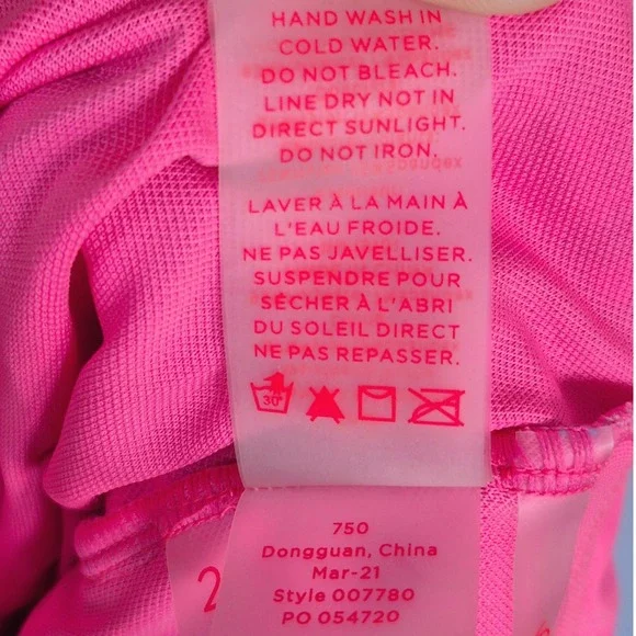 Lilly Pulitzer Delphie one-piece blue pink leopard spot print swimsuit womens 2 - Picture 12 of 13